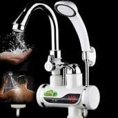 Electric Digital Display Instant Hot Water Tap With Hand Shower Digital Bathroom water Heater